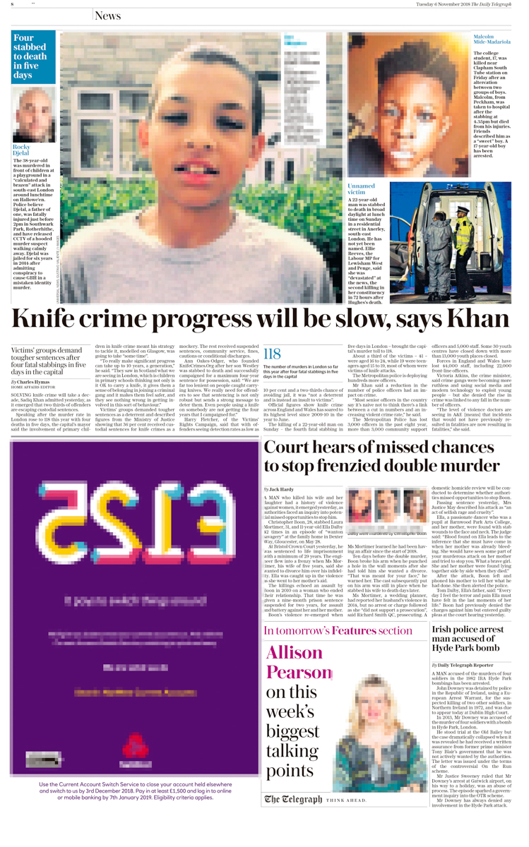 20181106 Daily Telegraph